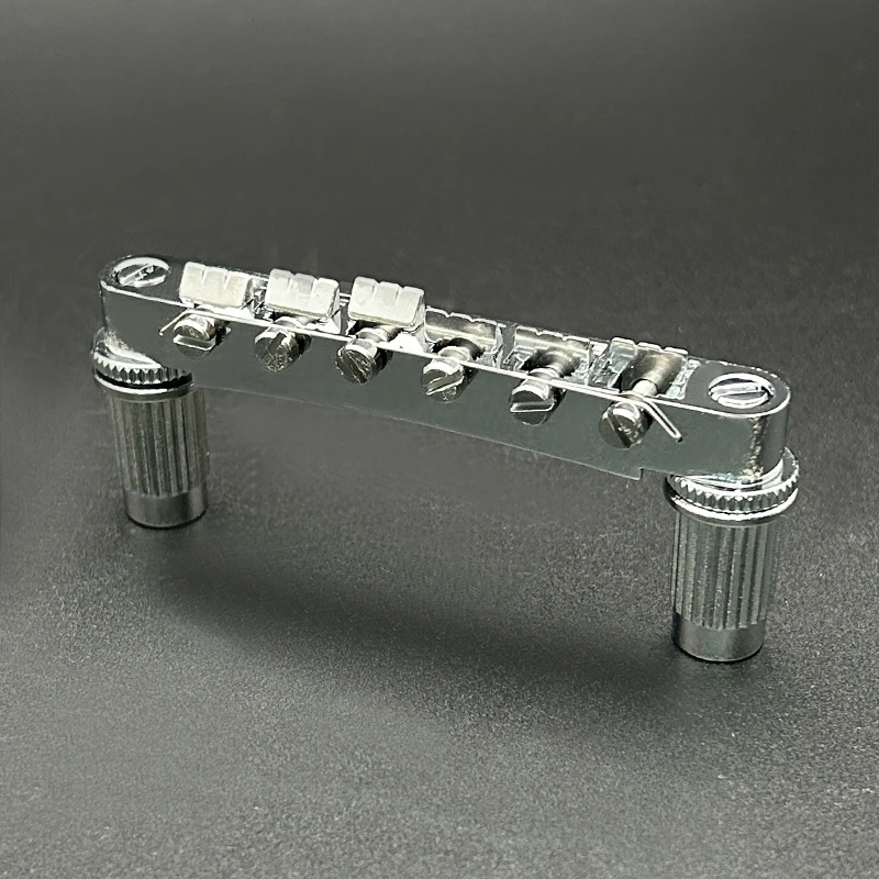 A Set 12-String Saddle Tune-O-Matic Bridge for LP Electric Guitar Chrome