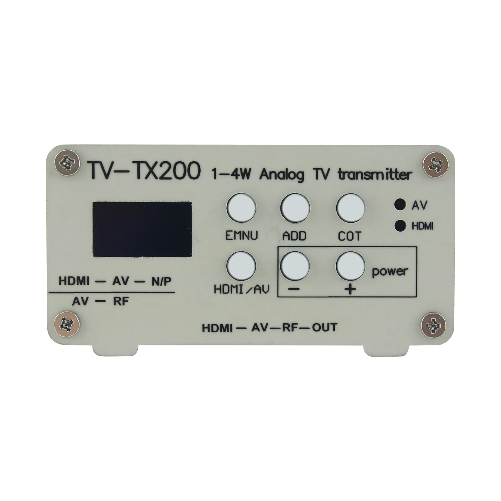 جهاز إرسال تلفزيون تناظري HamGeek TV-TX200 VHF/UHF يدعم إرسال إشارة تناظري مدخل HD/AV مع هوائي مظلة تلسكوبي/GP