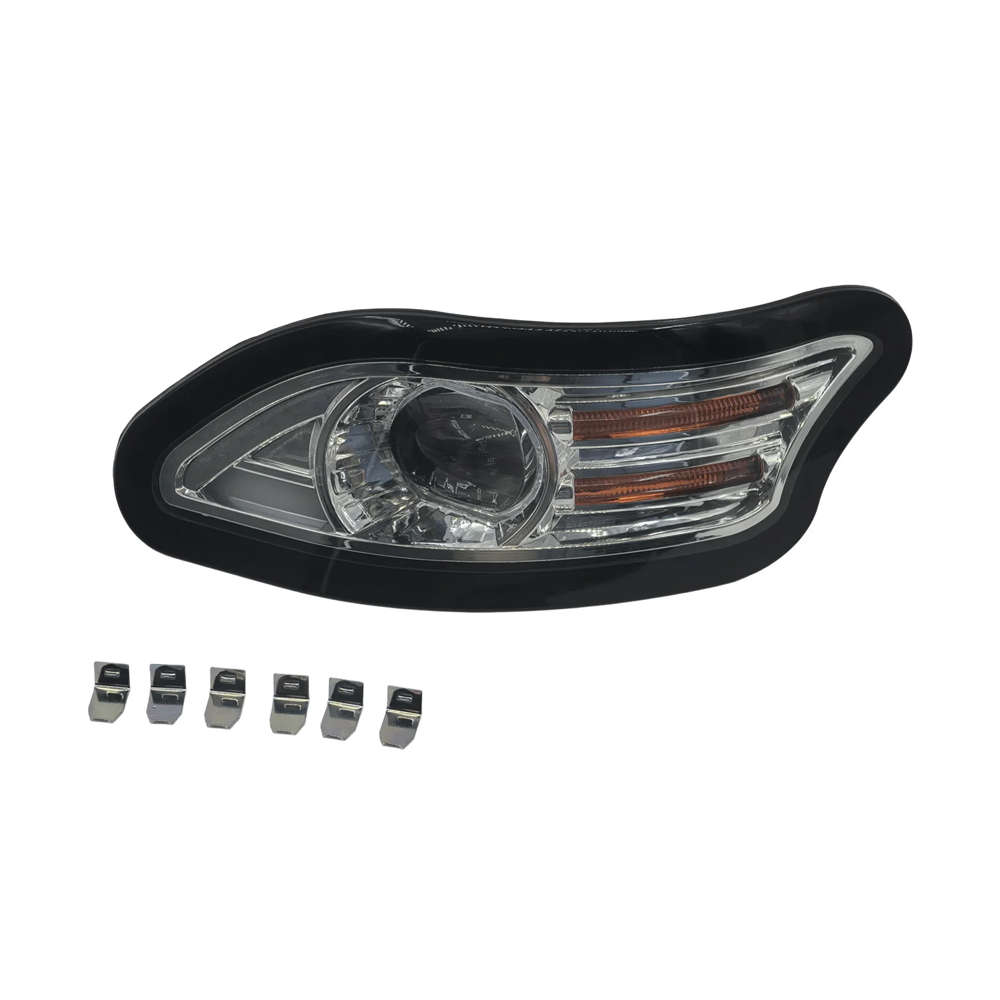 EXCAR Golf Cart Front LED Headlights with Turn Signals, LED Lighting Head Lamp & Amber Turn Signal Assembly Replacement Parts