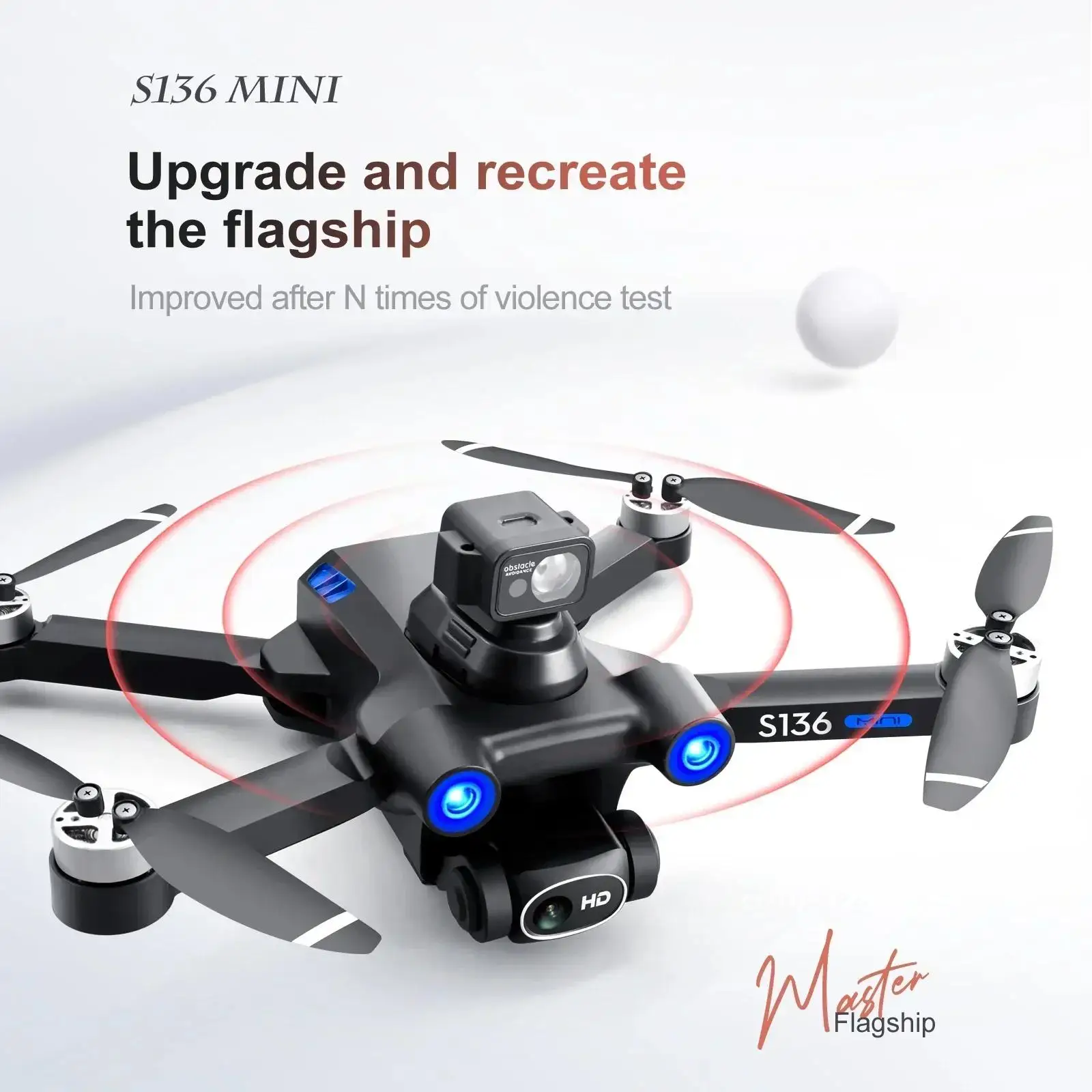 Drone RC GPS S136 Max, caméra HD 4K pour touristes, photographie professionnelle, évitement d'obstacles, hélicoptère sans balais, quadrirotor pliable