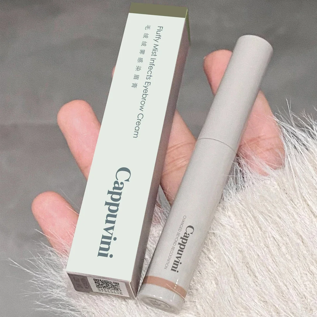 Cappuvini Eyebrow Cream Plush Foggy Sensation Low Saturation Eyebrow Makeup Light Colored Natural Not Easy to Smudge Cosmetics