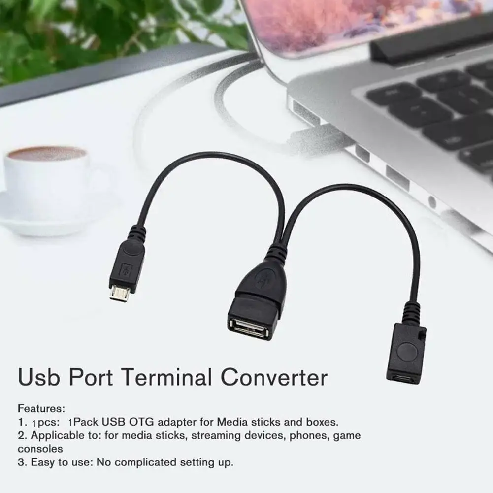 2 Pack Usb Port Terminal Adapter Otg Cable For Fire Tv 3 Or 2nd Gen Fire Stick