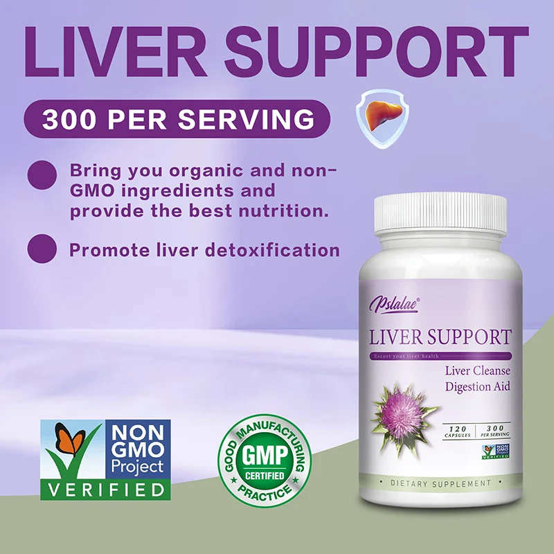 Liver Support - Liver Cleanse, Detox & Repair - with Milk Thistle, Dandelion - Non-GMO