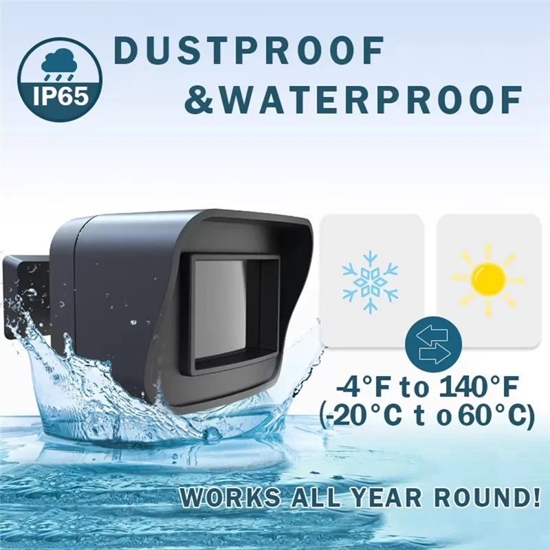 APPLIA-Smart Home Security Rilevatore di sensori di movimento Wifi resistente agli agenti atmosferici per esterni-Controllo APP remoto per le notifiche Alexa