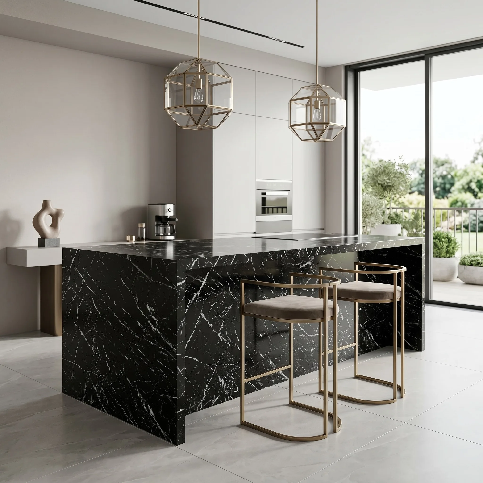 Marble Kitchen Oil-Proof Film Stove Waterproof Moisture-Proof Self-Adhesive Wallpaper Countertop Cabinet Renovation Tile Sticker