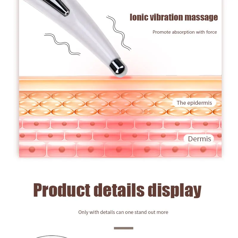 新しいアイマッサージャー美容アイデバイス、目の下のくすみ除去、温湿布、クマのマッサージペン、アイケア