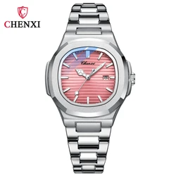 CHENghts-Montres-bracelets à quartz avec bracelet en acier inoxydable pour femme, montre élégante pour femme, cadeau à la mode, 8222