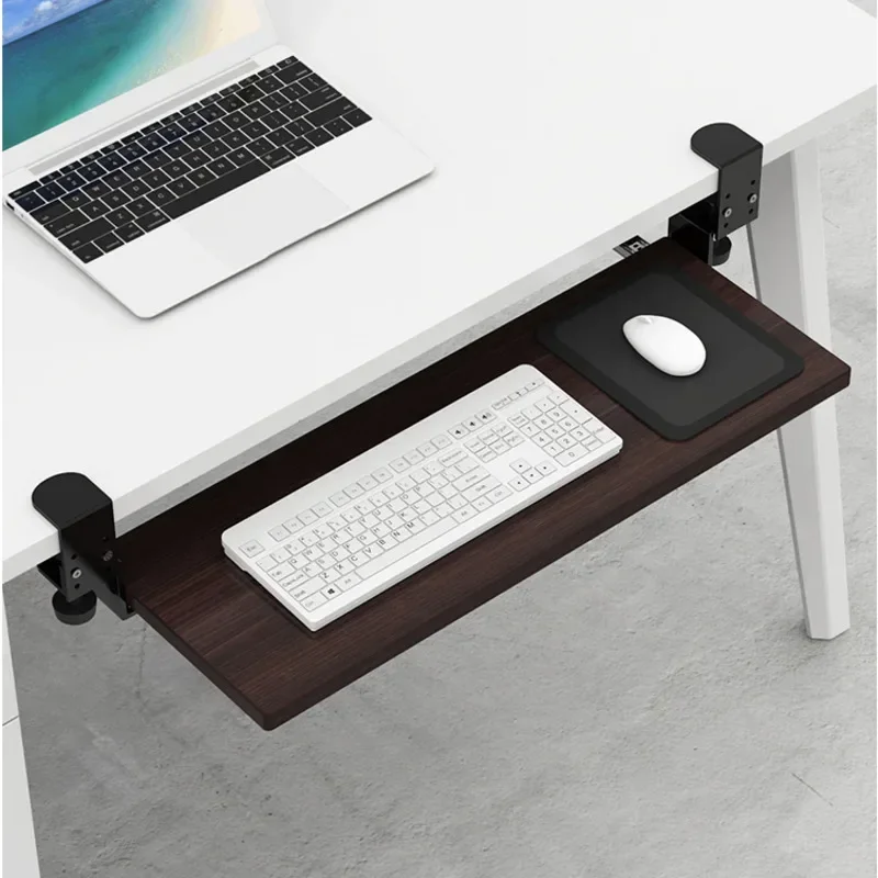 Keyboard Bracket No-Hole Drawer Free Installation Desktop Slide Clip Storage Rack For Computer Mouse Organizer