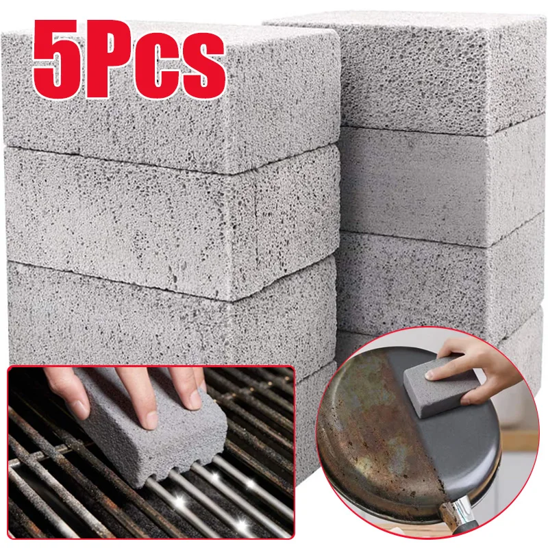 

BBQ Grill Cleaning Stone Brick Block Barbecue Cleaning Brush Heat Resistant Pumice Brick Barbecue Rack Outdoor Kitchen BBQ Tools