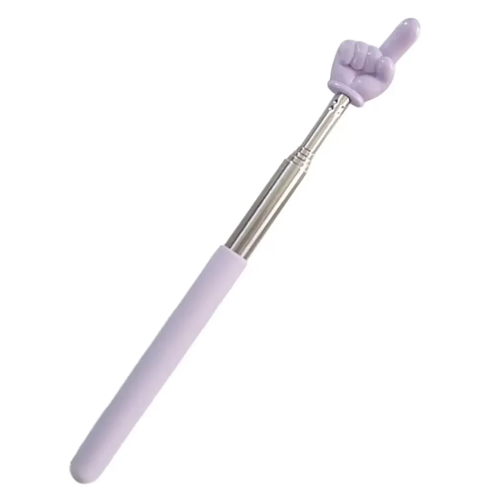 Puntatore telescopico in acciaio inossidabile con puntatore manuale con design a dito per lavagna, materiale scolastico e per ufficio, indicatore del dito indice