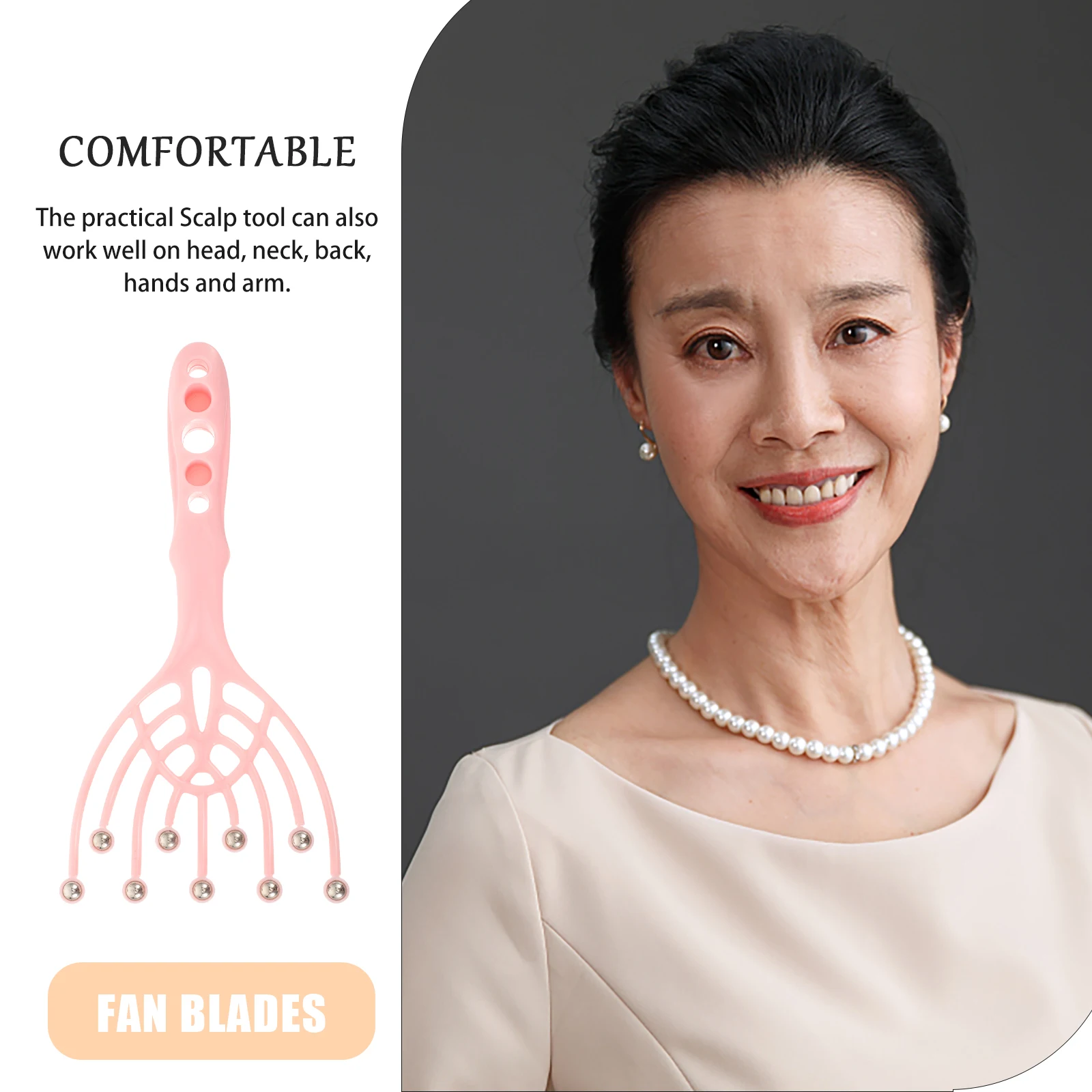 

Head Scalp Massager Tool 9 Claws Blue OPP Packaged Stress Relief Handheld Hair Growth Promoter Head Massage Relaxation Device