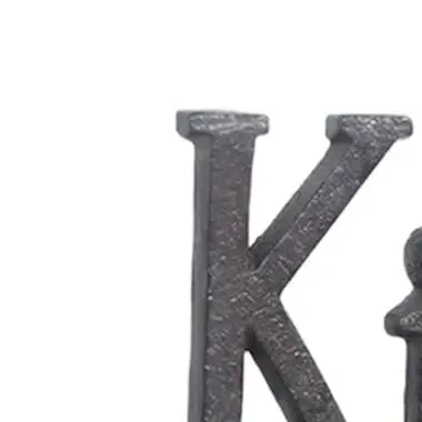 Cast Iron Alphabet Hook Wall Decor Black Rustic Style for Kitchen Living Room Indoor Outdoor Use 30 14.5cm Single Piece