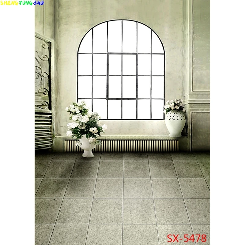 Vinyl Custom Photography Backdrops Prop Flower Wood Floor Castle Wedding Theme Photo Studio Background YXFL-63