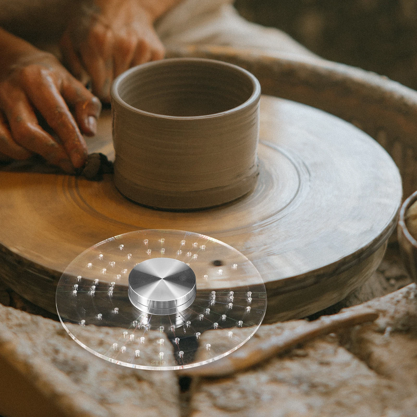 

Ceramic Round Divider Equal Dividing Clay Porcelain Tool Kit Acrylic Pottery Tools Clay Disc Divider Template Ceramic Art
