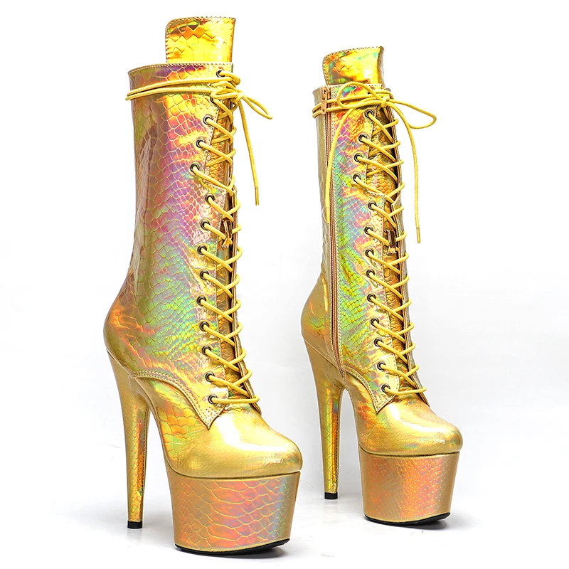 

Leecabe 17CM/7inches New style Boots Nightclub Stage High Heel Bottom Boots Ankle Boots Sexy Fetish Stripper Shoes 4B