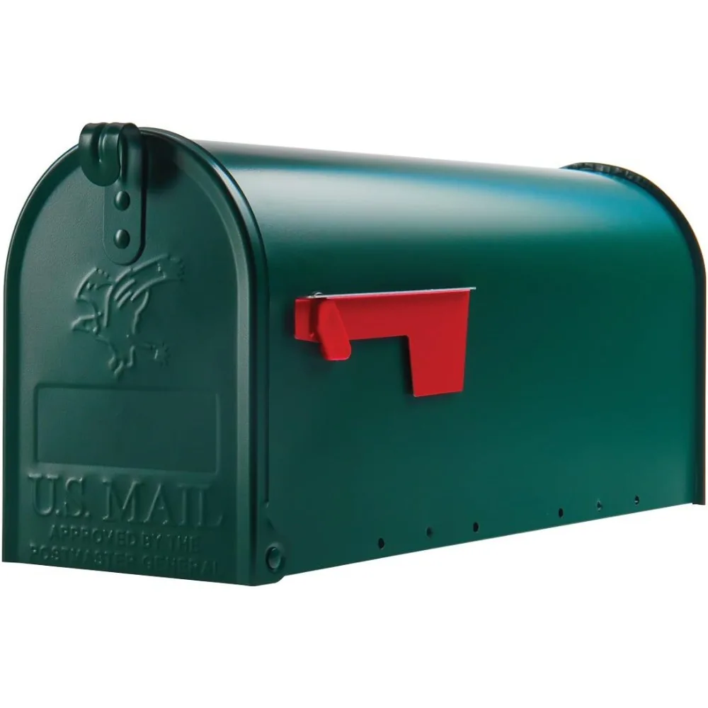 

Mailboxes Elite Medium Capacity Galvanized Steel Green, Post-Mount Mailbox Suitable for garden apartment porch