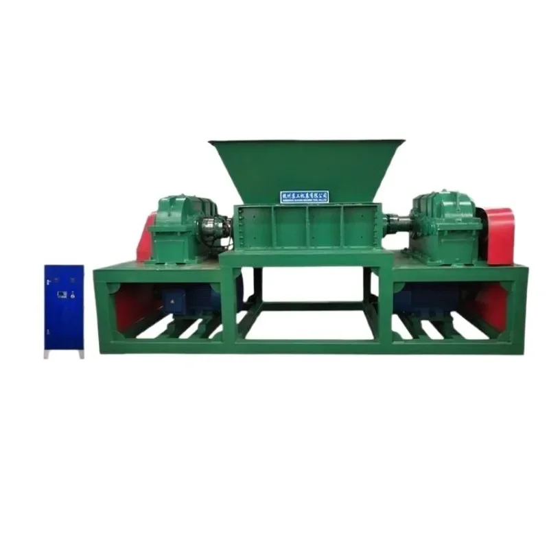 Large construction waste twin shaft shredder, solid waste metal waste household appliance motorcycle shredder
