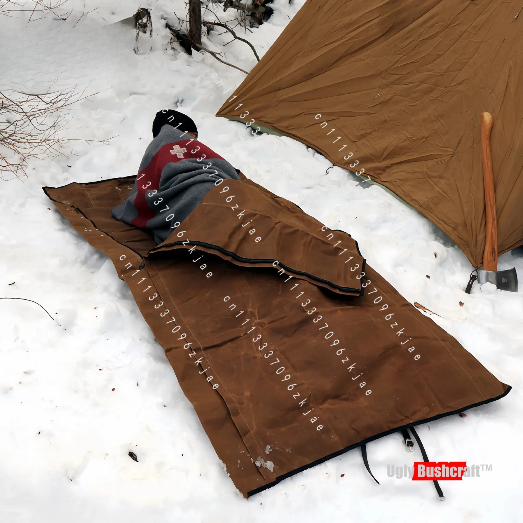 Nordic Traditional Camping Sleeping Bag BC Retro Waterproof Tarpaulin Sleeping Bag Wild Survival Sleeping Bag