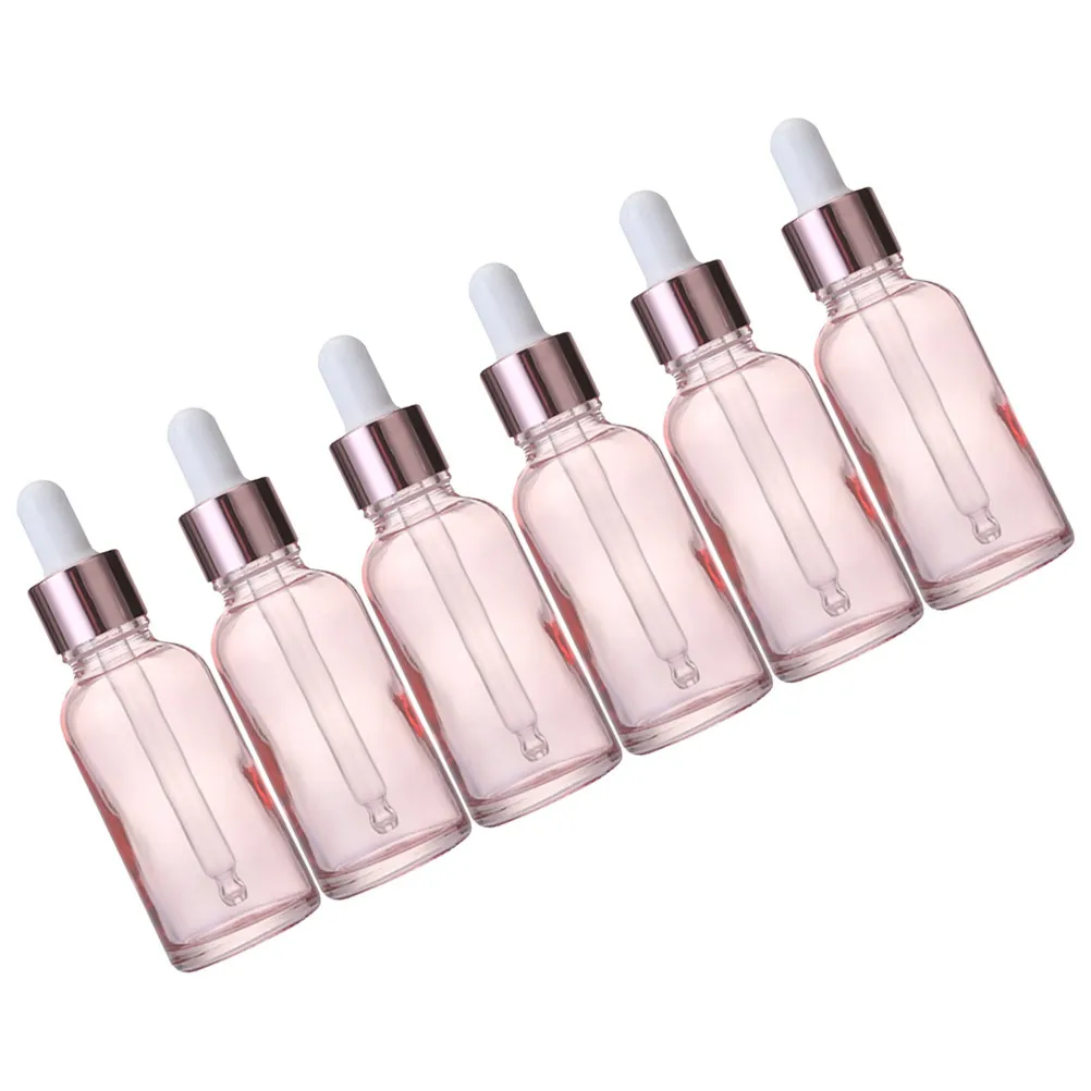 

6Pcs Mini Glass Essential Oil Bottles Leakproof Dropper Bottles Portable Travel Small Reusable Dispenser Essential Oil Bottle