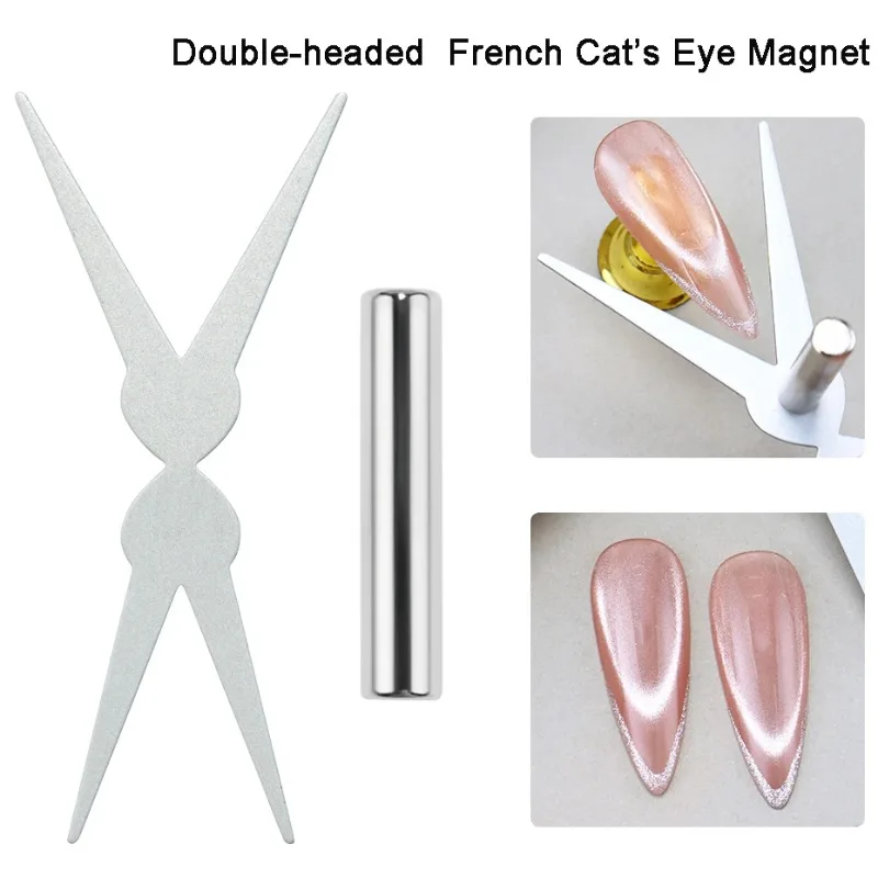 

2 шт. Новые двусторонние магнитные инструменты Y-образной формы для французского маникюра «кошачий глаз», для использования с магнитами для ногтей, аксессуары для нейл-арта