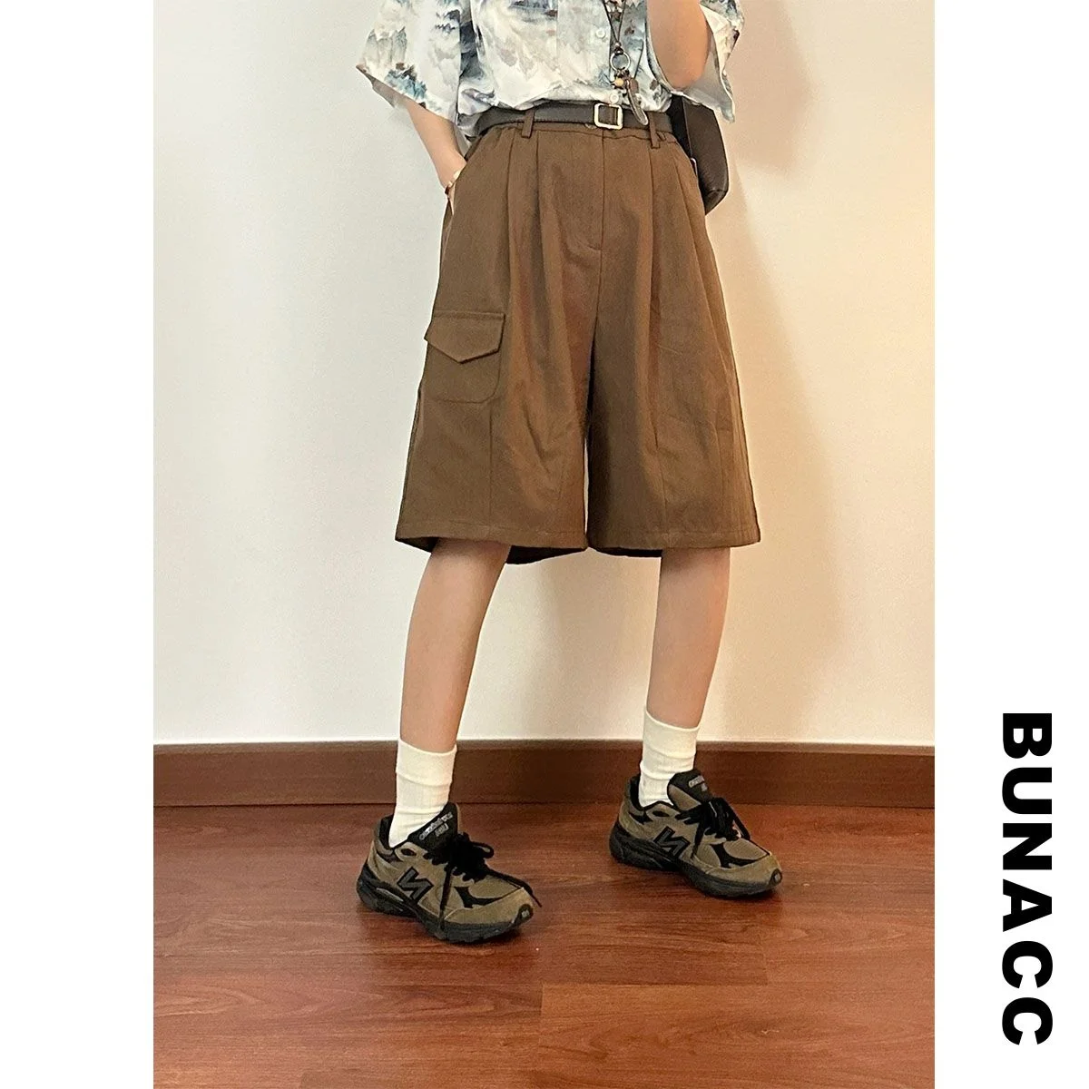 

Американские повседневные рабочие шорты средней длины, летние, новинка, винтажные, свободного кроя, в уличном стиле