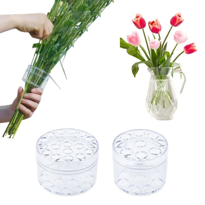 Spiral Stem Holder Sturdy Clear Flower Arrangement Holder DIY Floral Art Accessory Table Centerpiece for Party Wedding