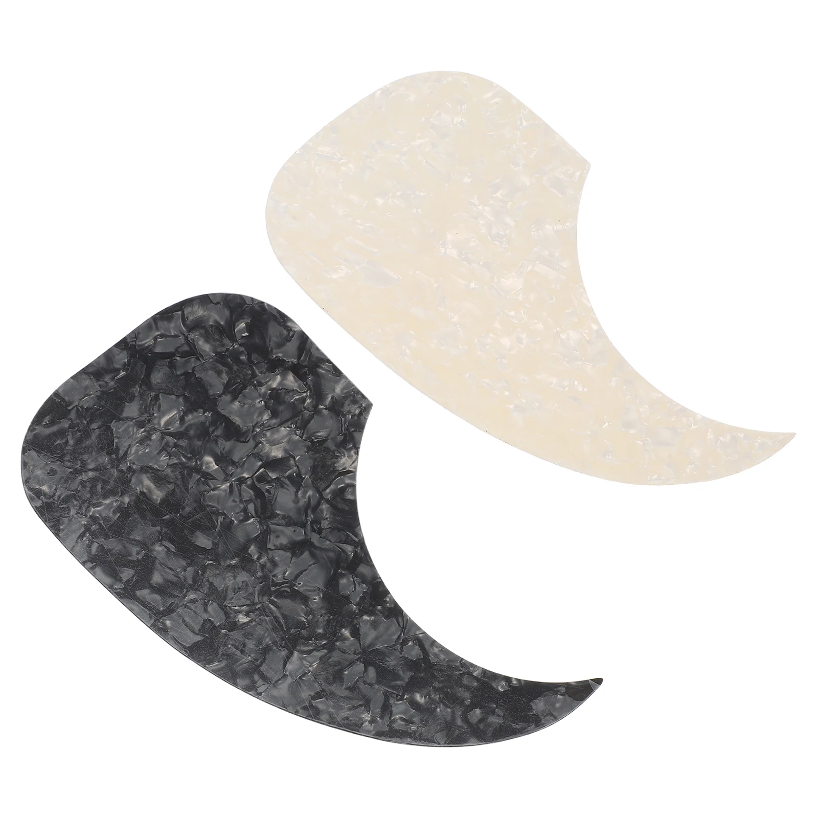 

2pcs Self-Adhesive Guitar Waterdrop Shaped Folk Acoustic Electric Guitar Scratch Plate Sticker Resonance Enhancing