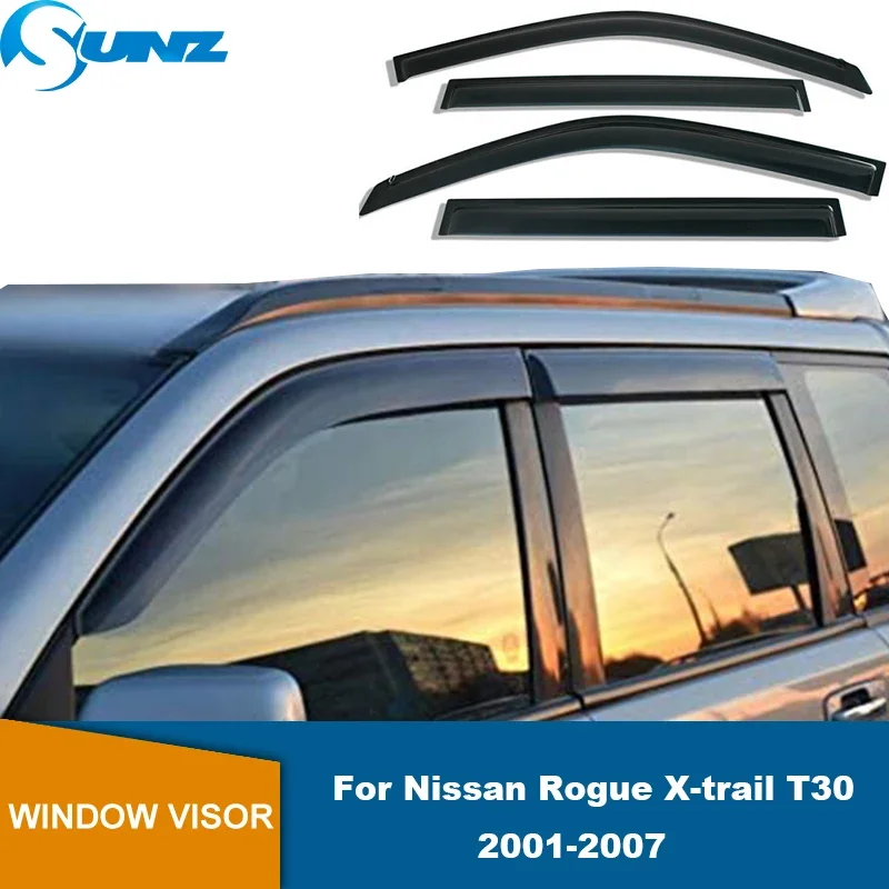 Car Window Deflector For Nissan Rogue X-trail T30 2001 2002 2003 2004 2005 2006 2007 Window Visor WeatherShield Cover Protection