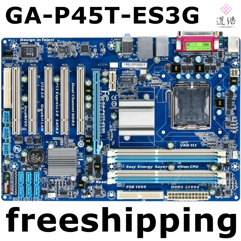 

For GA-P45T-ES3G Motherboard 16GB LGA 775 DDR3 ATX P45 Mainboard 100% Tested Fully WorkMA