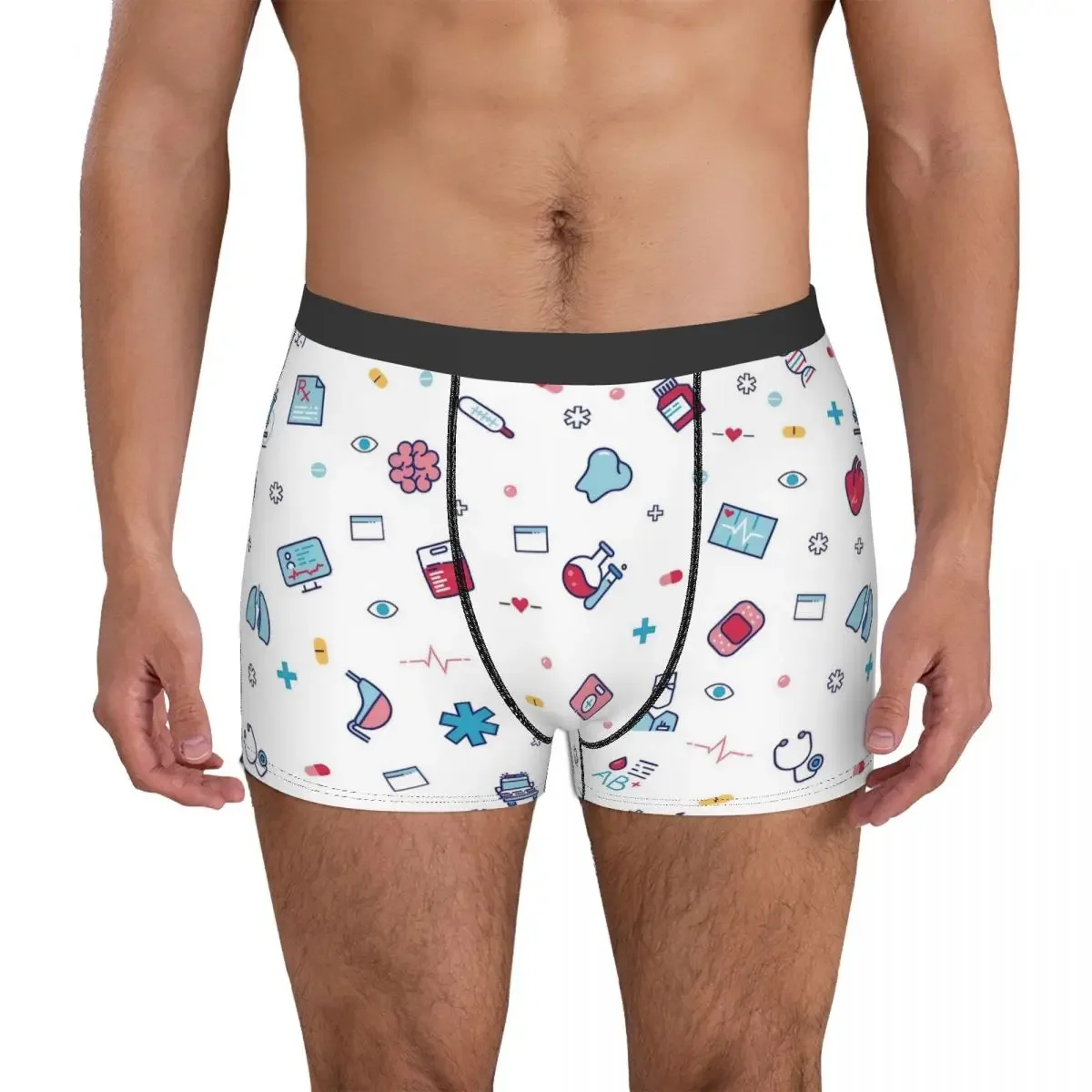 Homme Infirmière Outils Dessin Animé Sous-Vêtements Longs Sexy Boxer Briefs Shorts Culottes zones me Doux Caleçon S-XXL