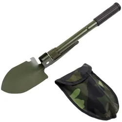 Foldable Portable Truck Mounted Engineer Shovel Camping Tent Outdoor Shovel Self-defense Survival Tool Compass Storage Bag