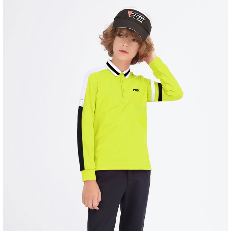 

PGM New Children's Golf Clothes Long-sleeved T-shirt Boys Autumn and Winter Youth Golf Clothing Sportswear