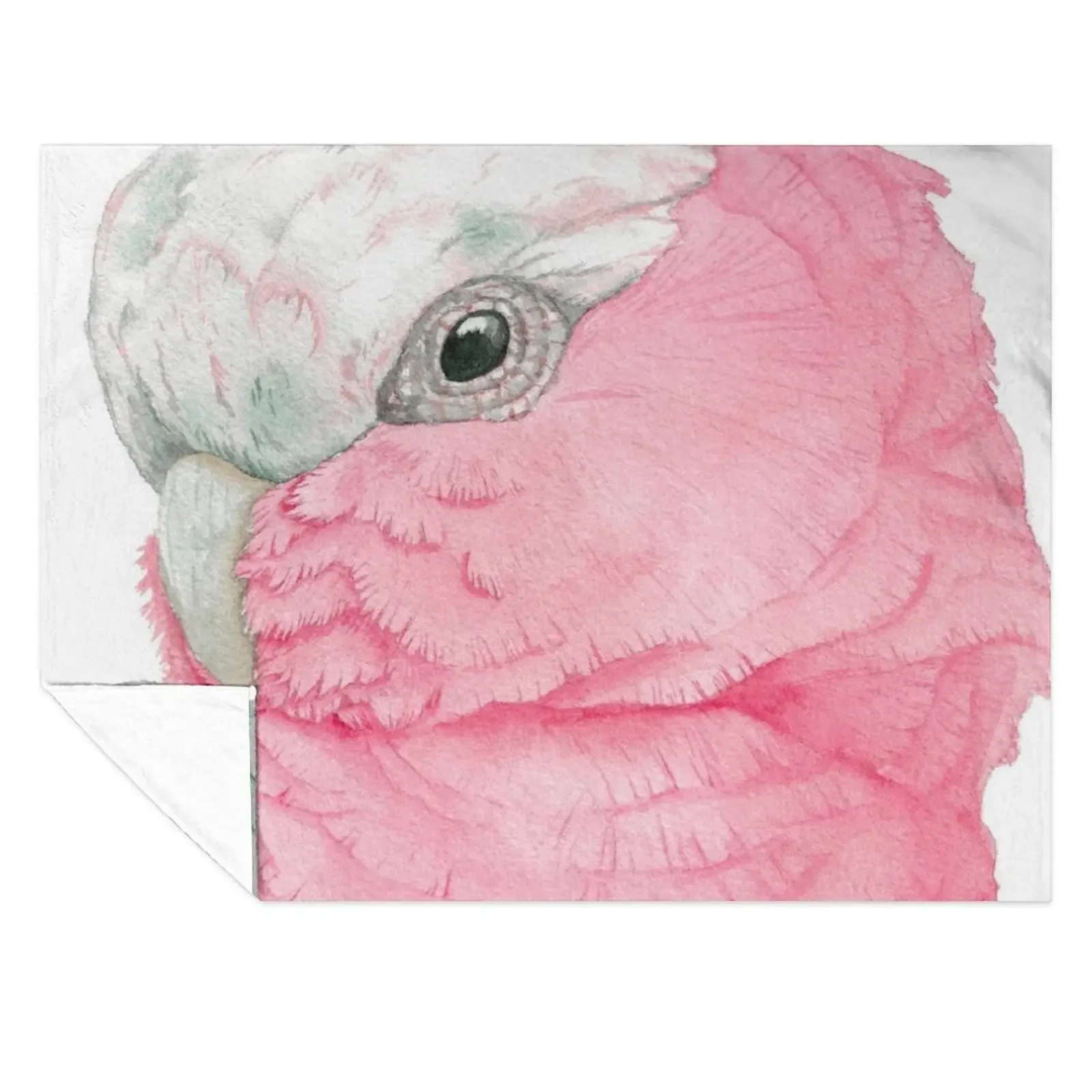 

Watercolor Galah pink cockatoo watercolor portrait Throw Blanket warm winter Hair Extra Large Throw Decorative Beds Blankets