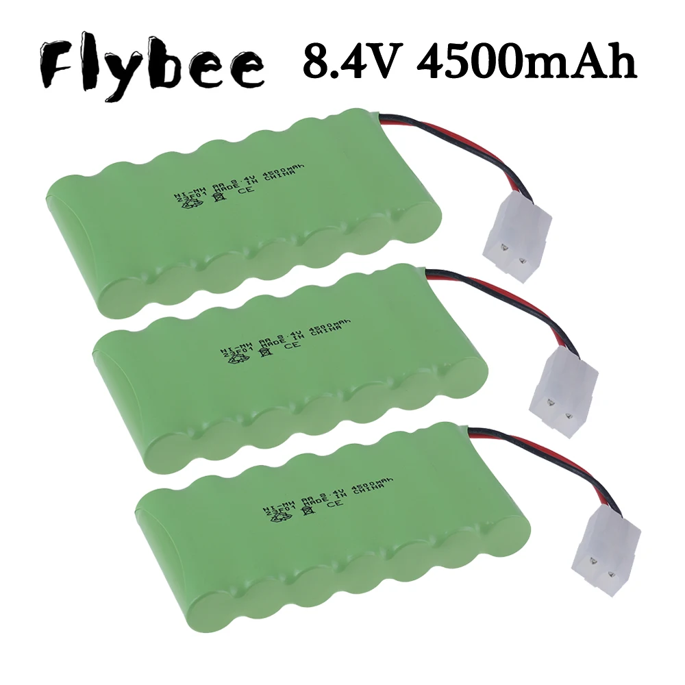 8.4v 4500mah Rechargeable Battery For Rc toys Cars Tank Robots Gun Boats AA NI-MH Battery 8.4v Battery Pack With Tamiya 2P Plug