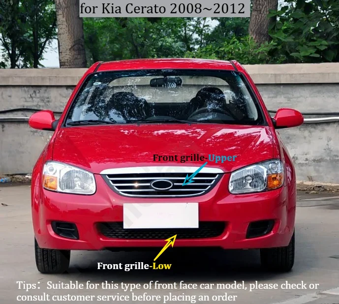 for Kia Cerato 2008~2012 Front grille/front bumper grille/front hood decorative strip/auto parts