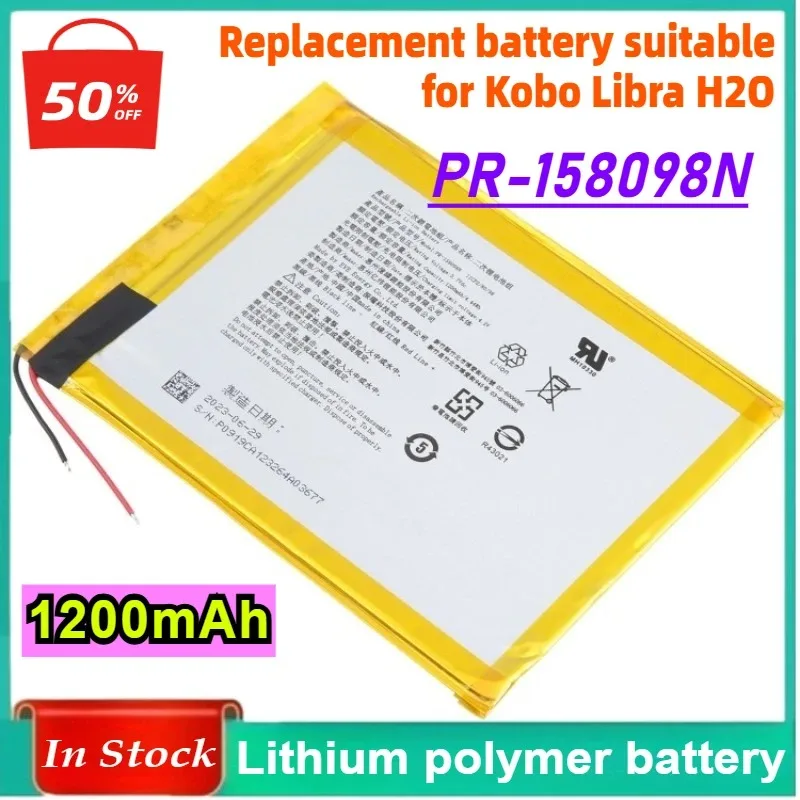 

Replacement Battery EVE PR-158098N 1200mAh for Kobo Libra H2O