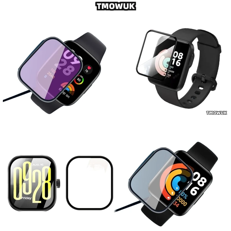 

For Xiaomi Redmi Watch 2 3 4 5 MOVE Lite Active - 3D Anti-Scratch Protective Film - Soft - Full Cover PMMA