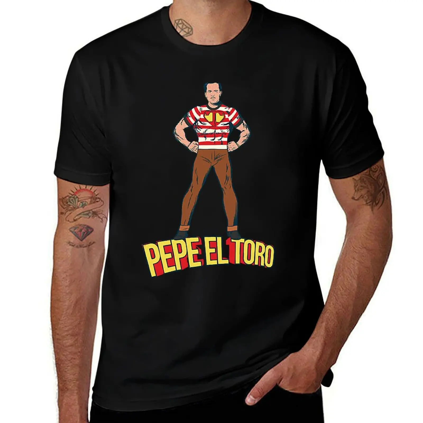 Pepe el Toro T-Shirt Basic Crew Neck Short Sleeve Top T-Shirt