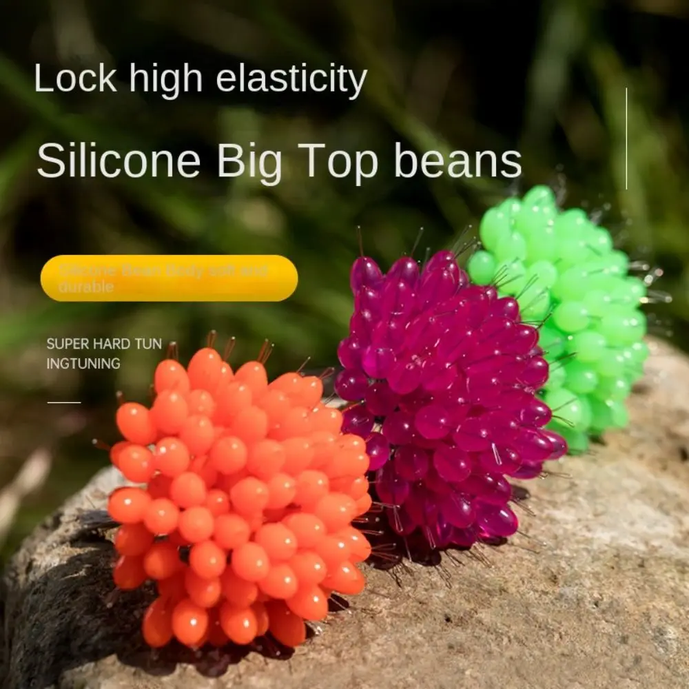 

100/300pcs/lot Fishing Bobber Float Oval Straight Column Silicon Space Bean Stopper Fishing Line Resistance Fishing Accessories