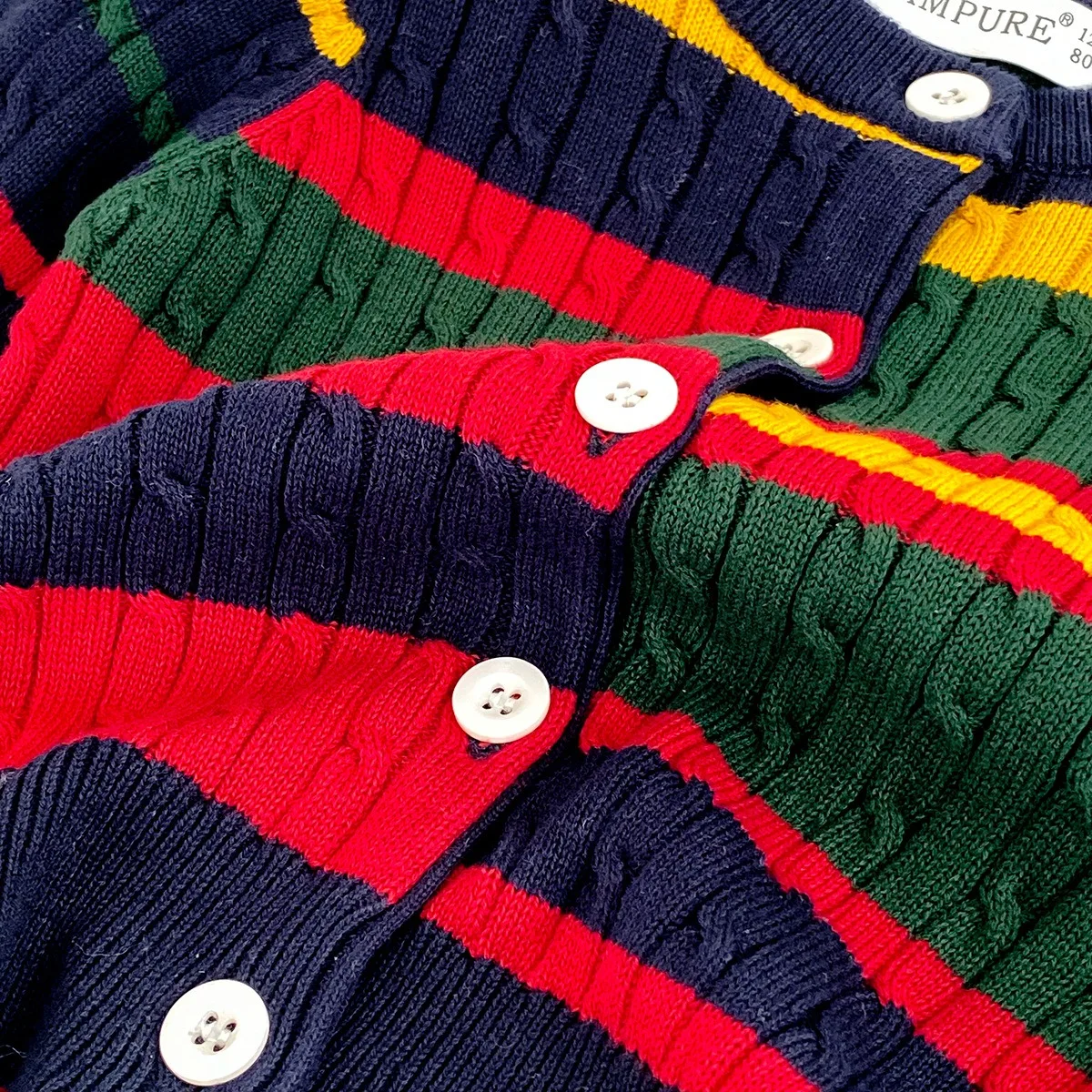 Ircomll Herbst Baby Mädchen Jungen Pullover Kleinkind Strickjacke Kinder Reine Baumwolle Stricken Tops Pullover Strickjacke Jacke 1-6Y – Detail 7