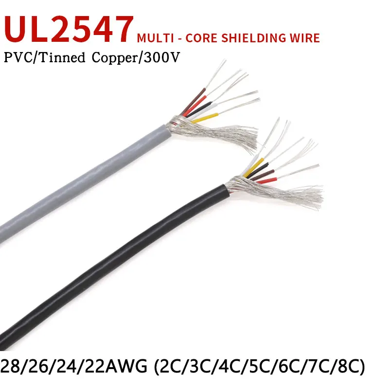 UL2547 Geschirmtes Audiokabel 10 M – 28 AWG, 2 Adern, Kupfer, Für Kopfhörer & Kanalanwendungen