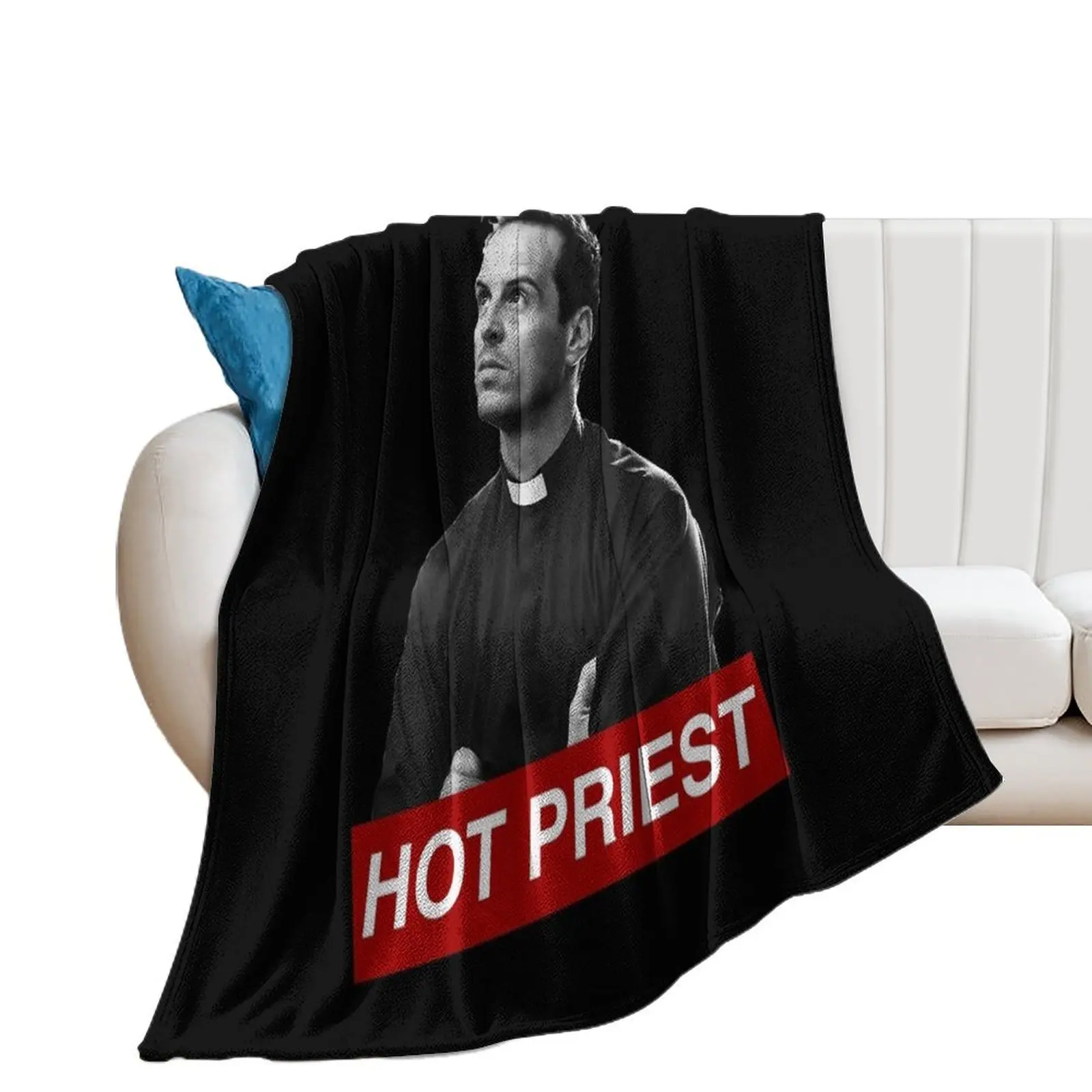 HOT PRIEST AMEN Throw Blanket Flannel Fabric Warm Bed Blankets