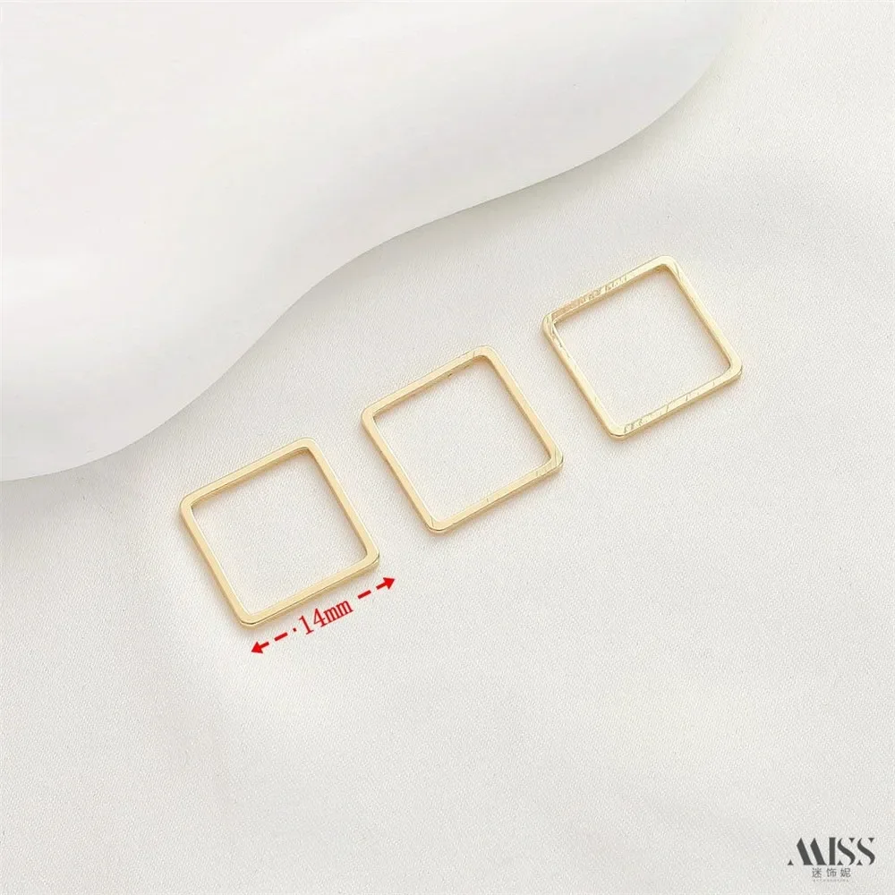 

14K Gold Bag Color Retention Love Pentagram Water Drop Oval Triangle Geometric Ring Hanging Ring DIY Ear Hanging Accessories