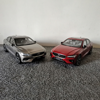 Diecast 1:18 Scale VOLVO's New S60 S60L Luxury Family Sedan Alloy Car Model Collectible Toy Gift Souvenir Display Ornament