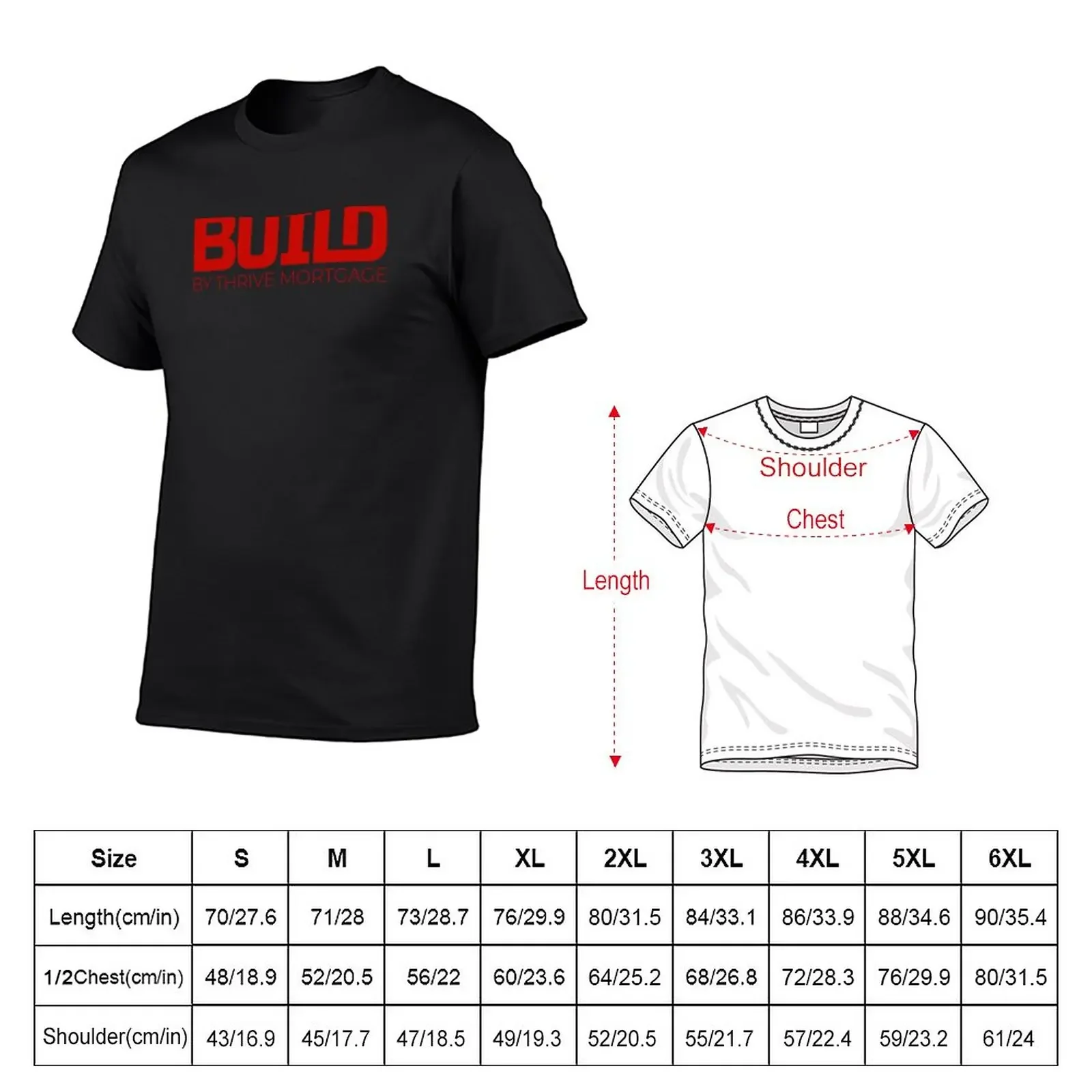 Build by Thrive Mortgage T-Shirt korean fashion for a boy vintage clothes t shirts for men cotton