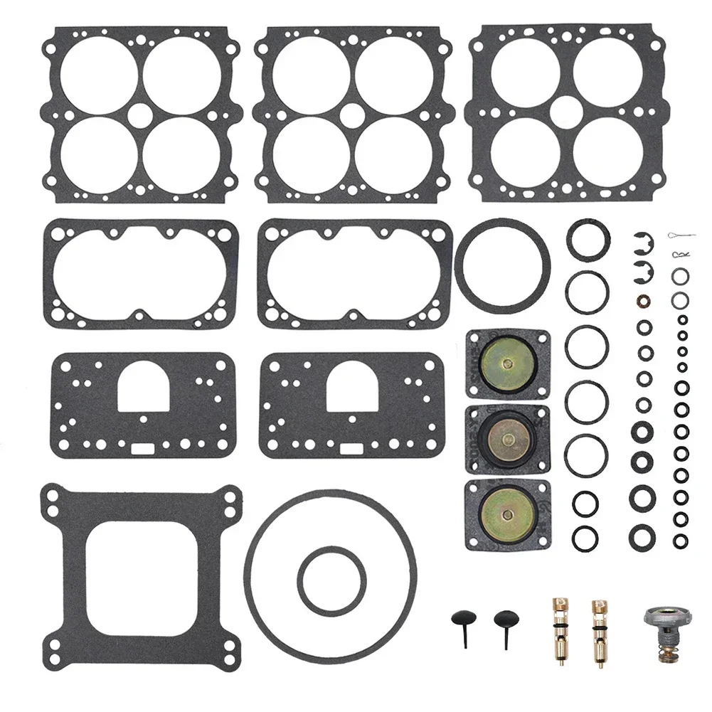 For Holley 4150 Carburetor Rebuild Kit with Easy to Follow Installation Instructions for Vacuum Secondary 600 650 750