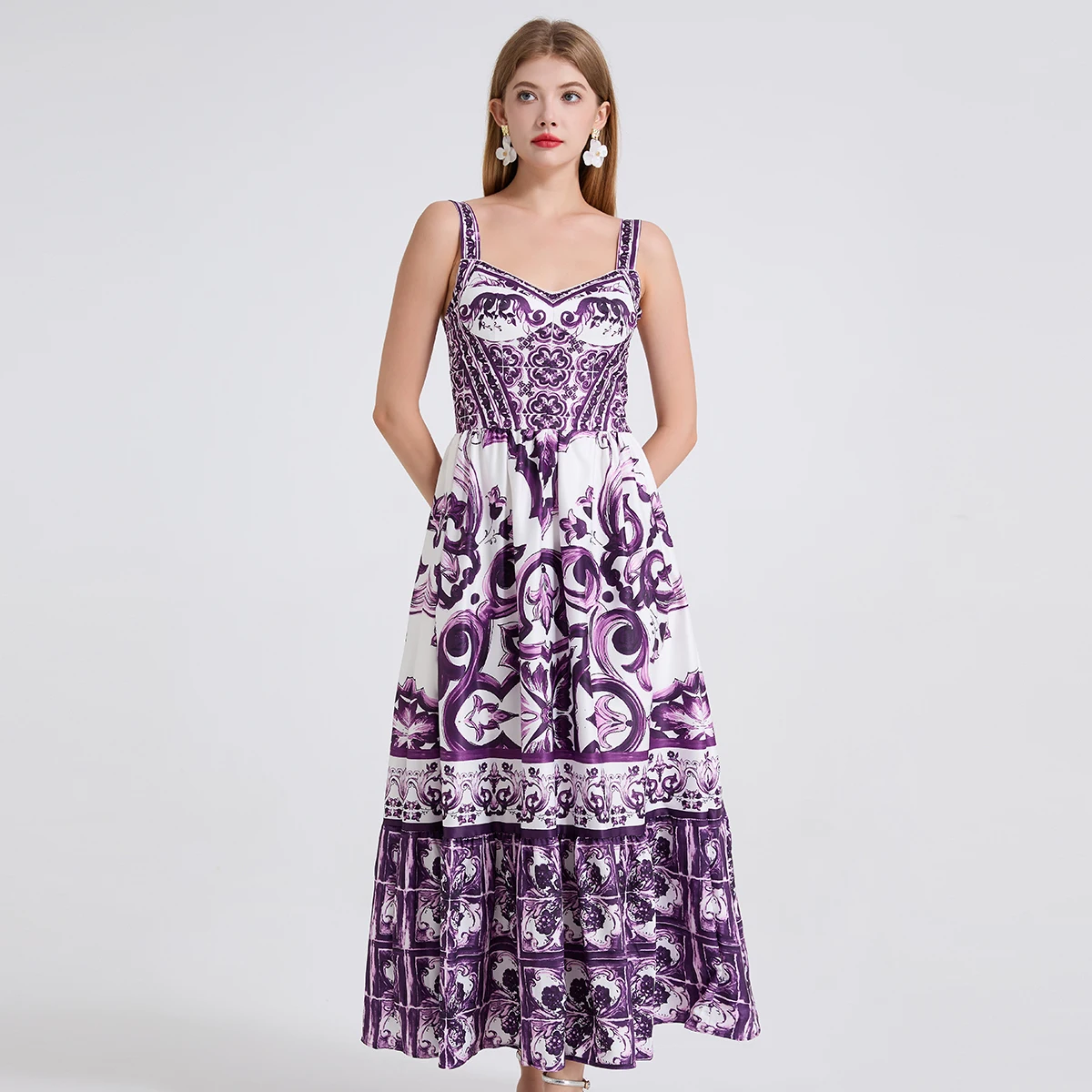 strapless open back dress Cute Purple Lace Appliques White Short Prom Dress Homecoming Dress, Wh –  abcprom main image 0