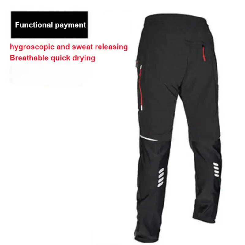 Men's Cycling Bike Reflective Pants Riding Summer Mountain Hiking Long Trousers Outdoor Quick Drying Elastic Pants