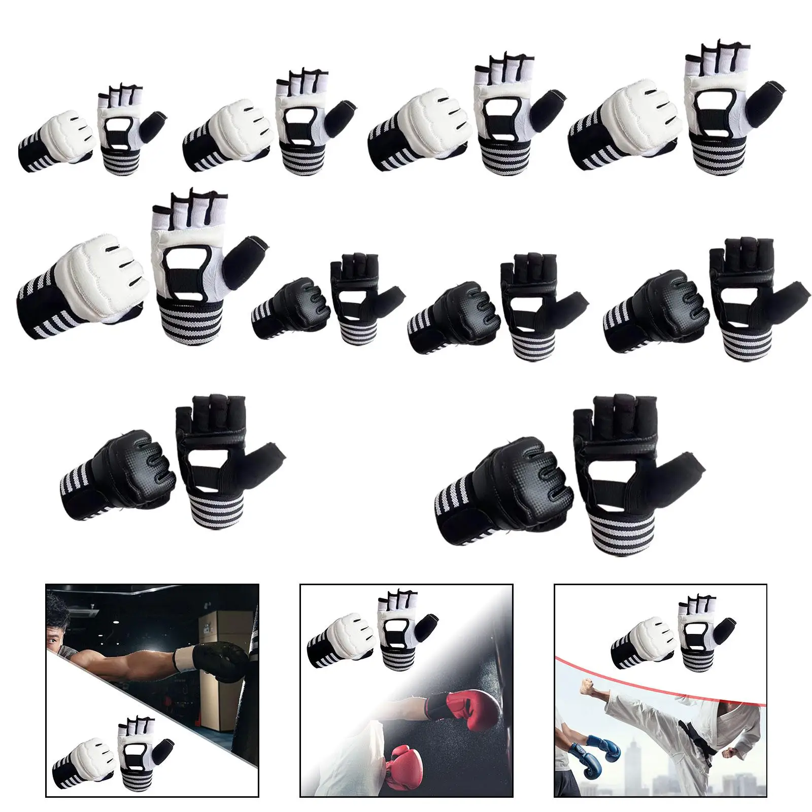 

Боксерские перчатки, удобное оборудование, портативные перчатки для ударов, перфорационные перчатки для тхэквондо, тренировки, упражнения, спарринга, муай-тай