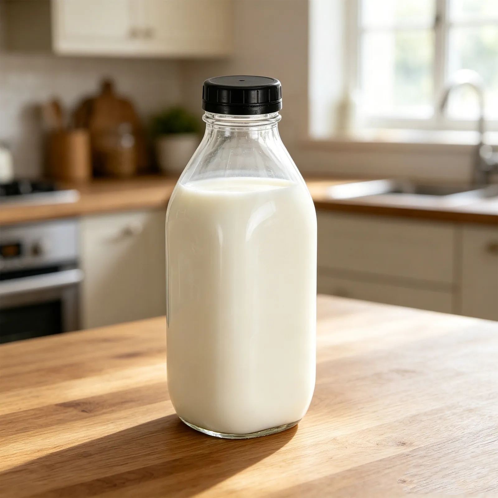 2Pcs Glass Milk Bottles Reusable Leak Proof Juice Containers Clear Small Bottles for Cold Coffee Yogurt and Beverage Storage